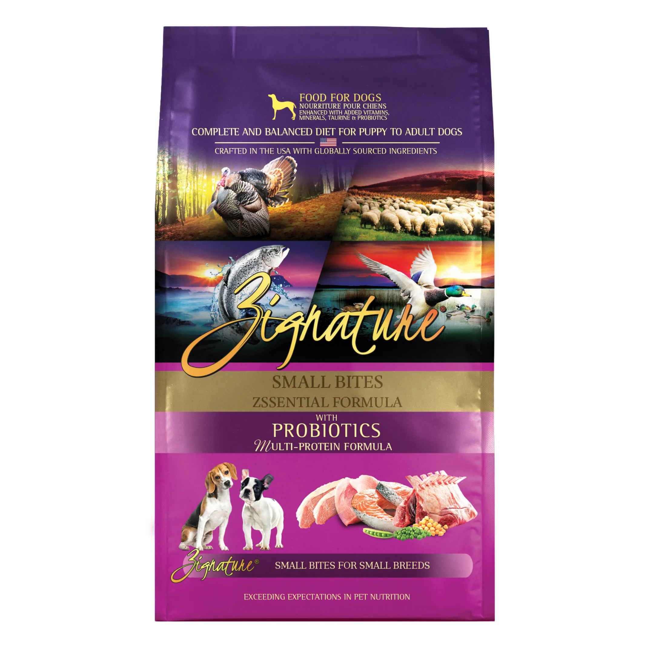 Zignature Small Bites Zssential Multi-Protein Formula Grain-Free Dry Dog Food