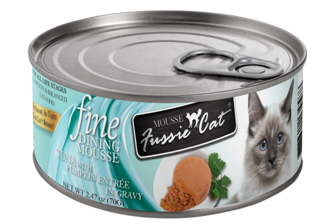Fussie Cat Fine Dining Mousse Tuna with Pumpkin Entrée in Gravy Wet Cat Food