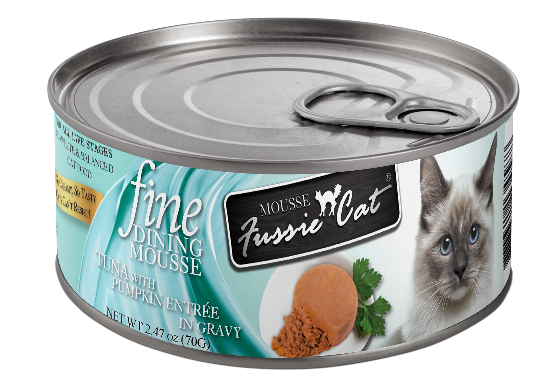 Fussie Cat Fine Dining Mousse Tuna with Pumpkin Entrée in Gravy Wet Cat Food