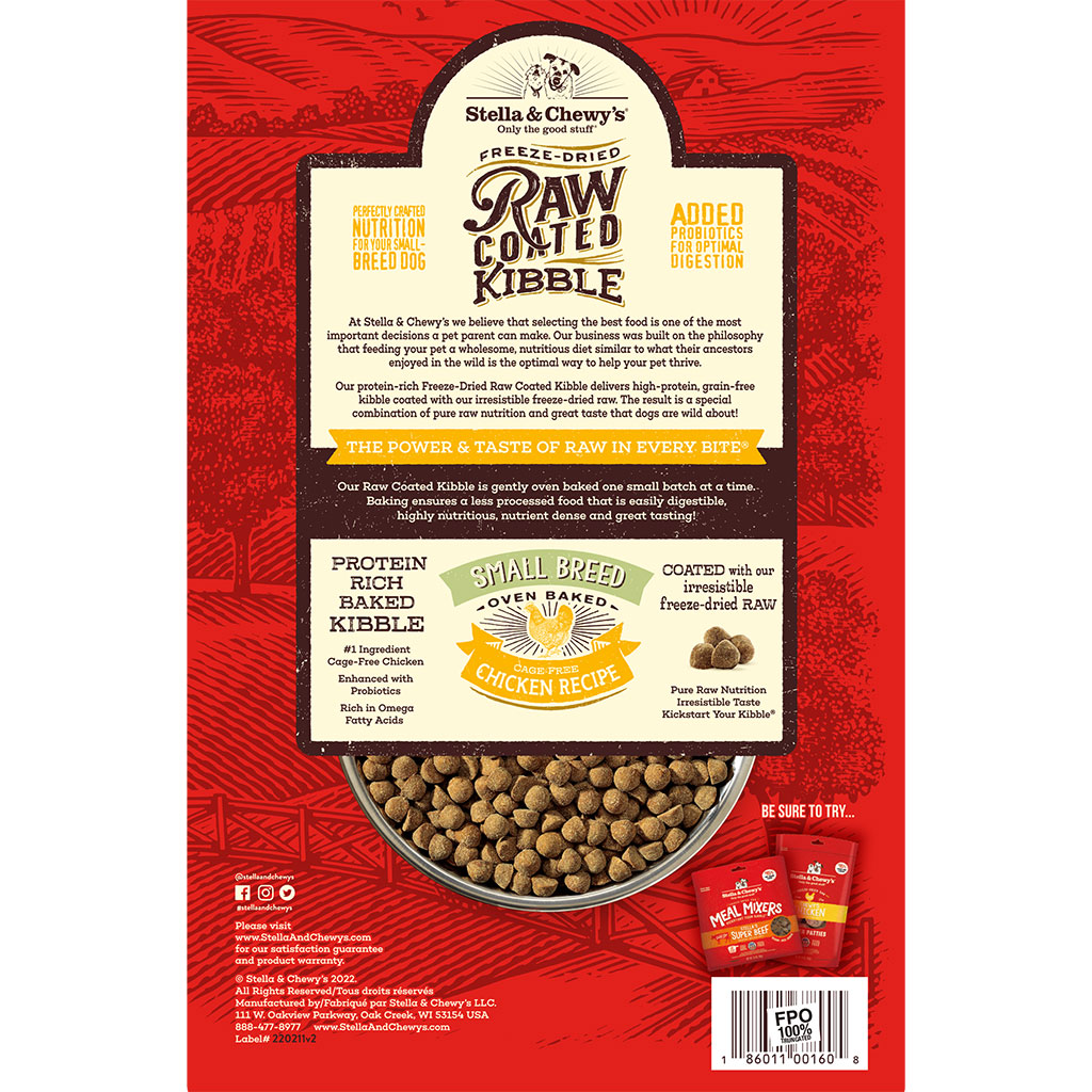 Stella & Chewy’s Raw Coated Small Breed Chicken Recipe Dry Dog Food