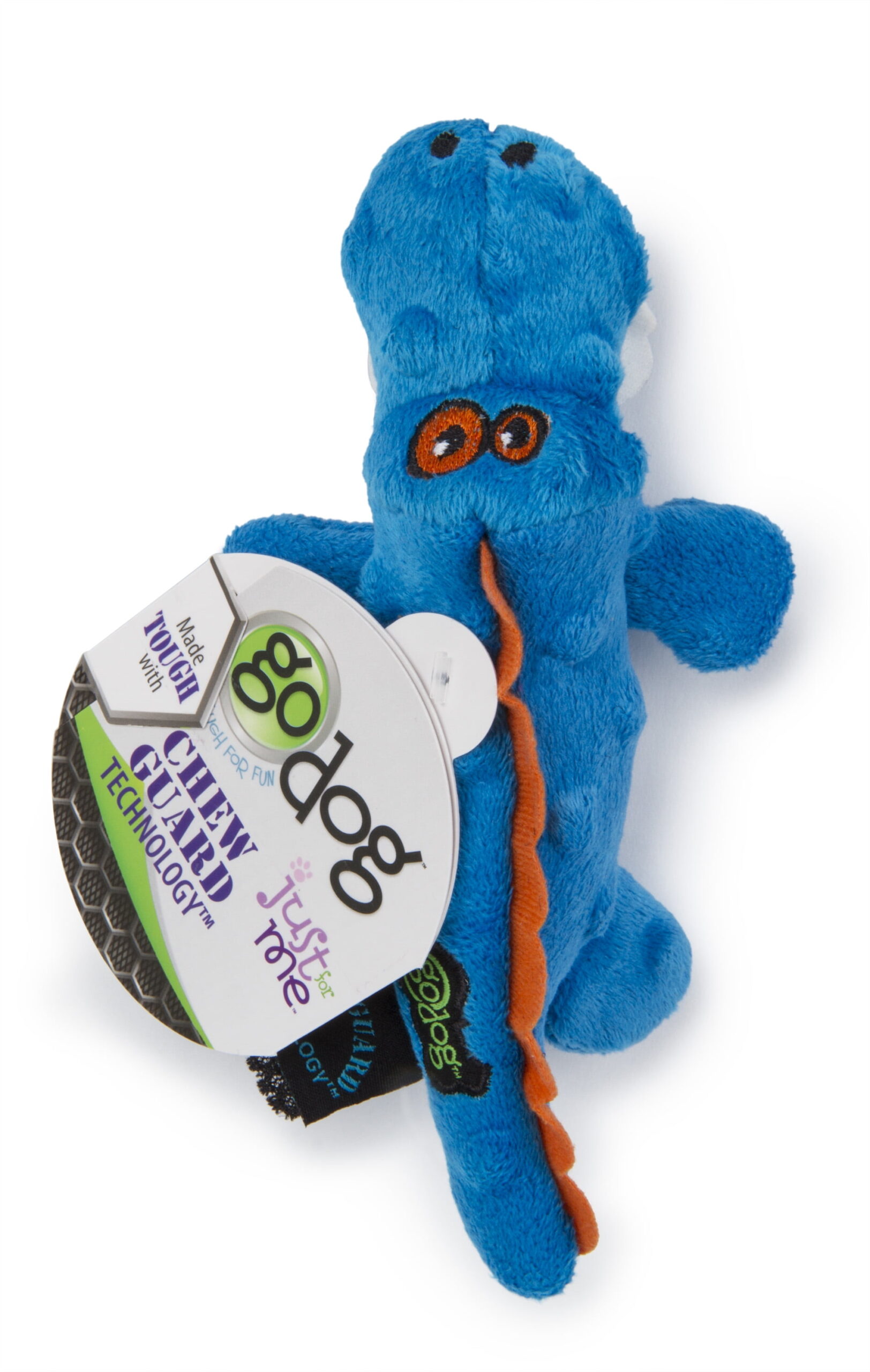 goDog® Just For Me™ Gators with Chew Guard Technology™ Plush Squeaker Dog Toy Blue