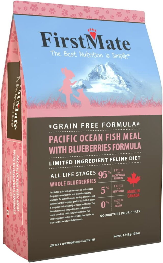 FirstMate Pacific Ocean Fish with Blueberries Grain Free Cat Food 10 lb