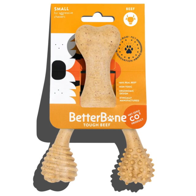 BetterBone Hard Beef Nylon-Free Dog Bone Chew Toy