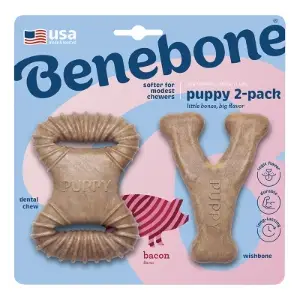 Benebone Puppy Bacon D&W 2pk