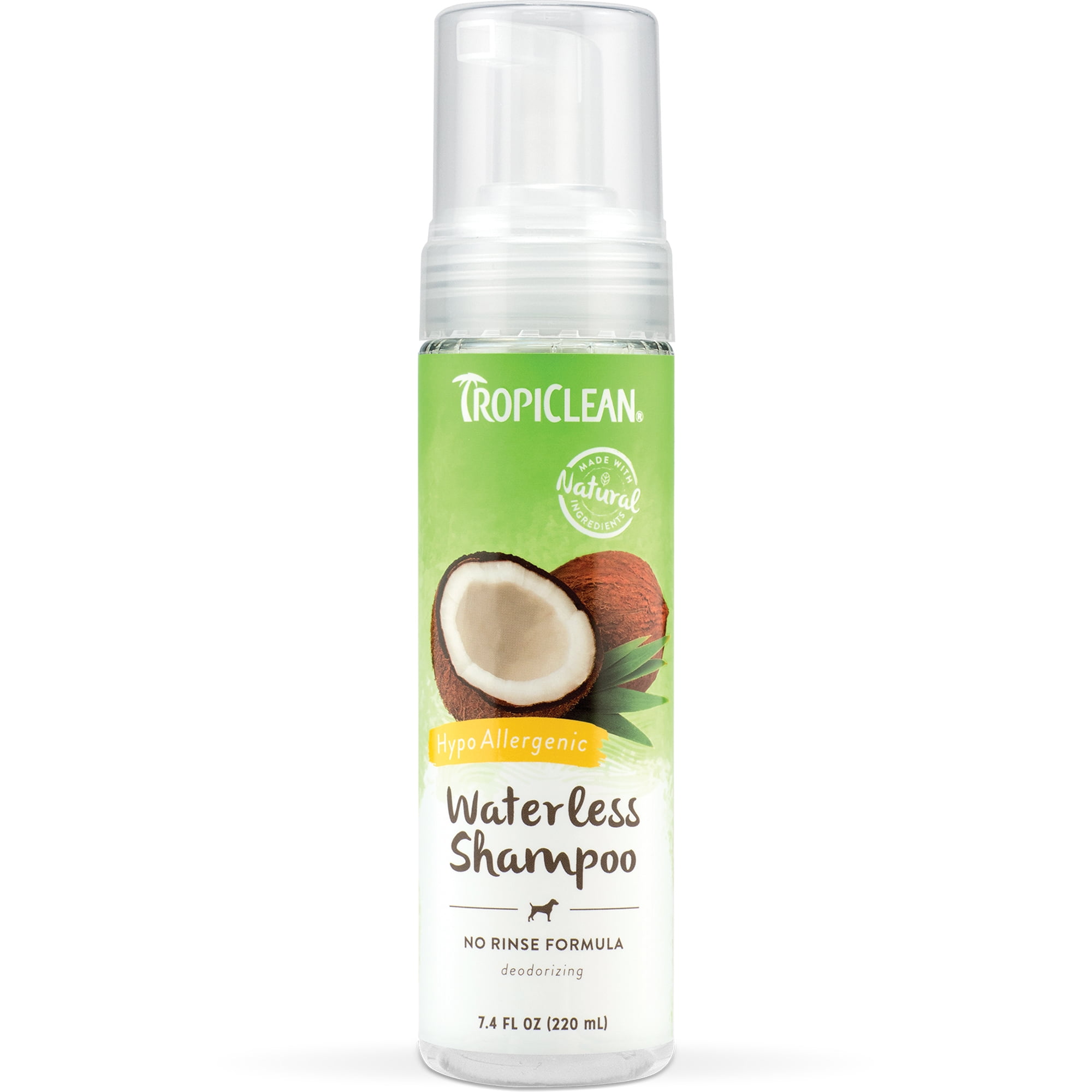TropiClean Hypoallergenic Waterless Shampoo for Dogs 7.4oz