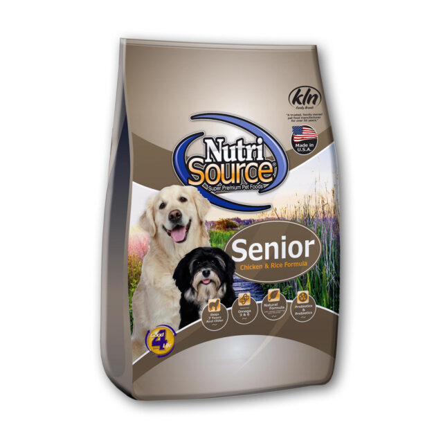 NutriSource Senior Chicken and Rice Cubes Dog Food 26 lb