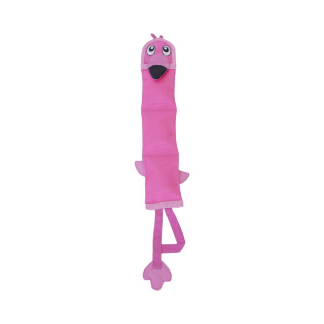 Outward Hound Fire Biterz Flamingo Plush Interactive Dog Toy Pink Large