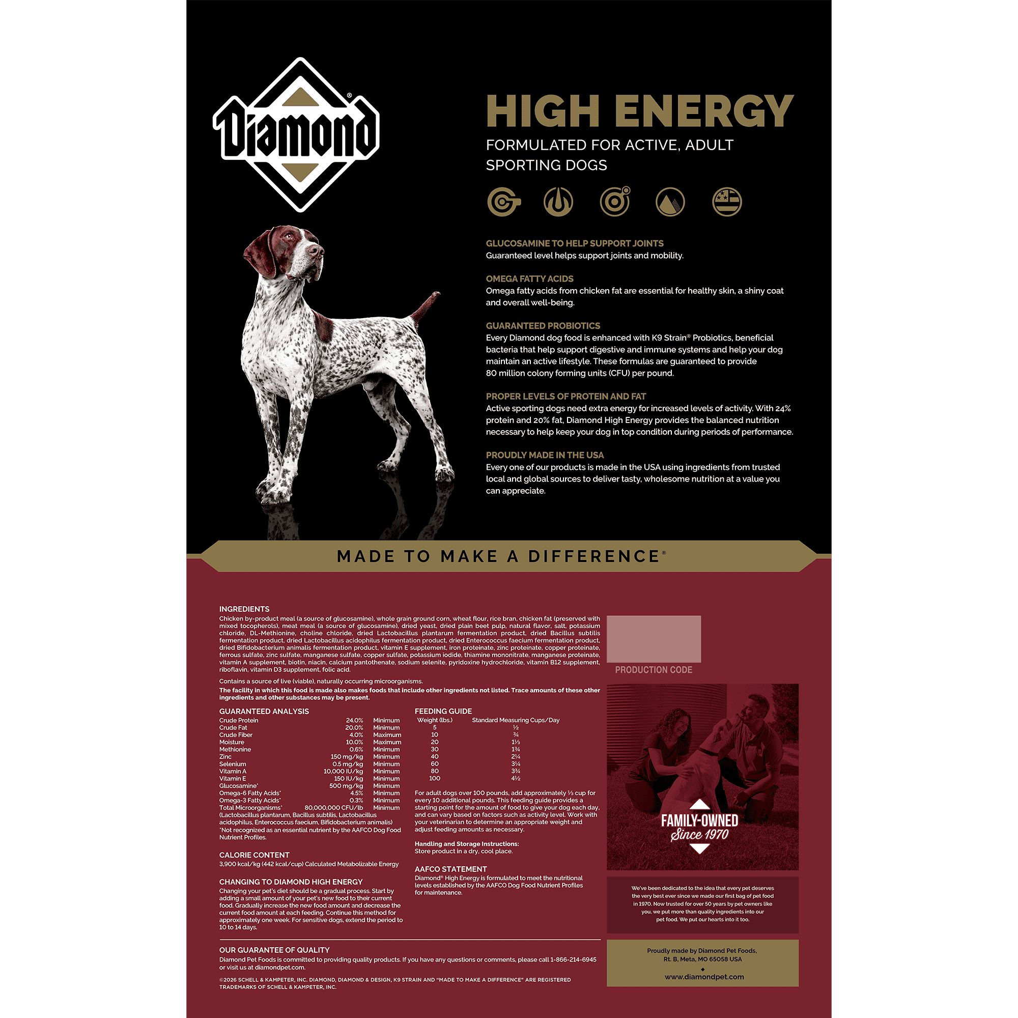 Diamond High Energy Formula Sporting Dog Dry Dog Food