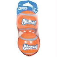 Chuckit!® Tennis Balls Rubber Fetch Dog Toy Medium 2.5 for Dogs 20 to 60 lb Pack of 2 Orange/Blue