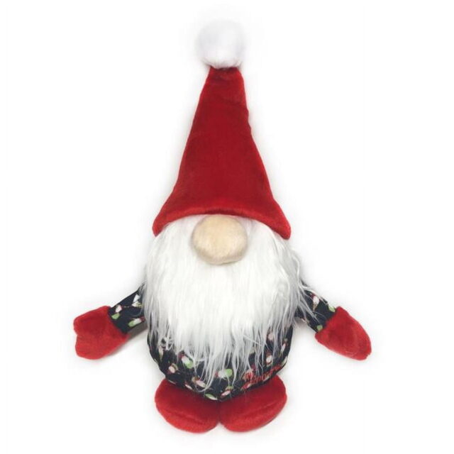 The Worthy Dog 845851099137 Gnomes Plush Toy for Dog Black – Large