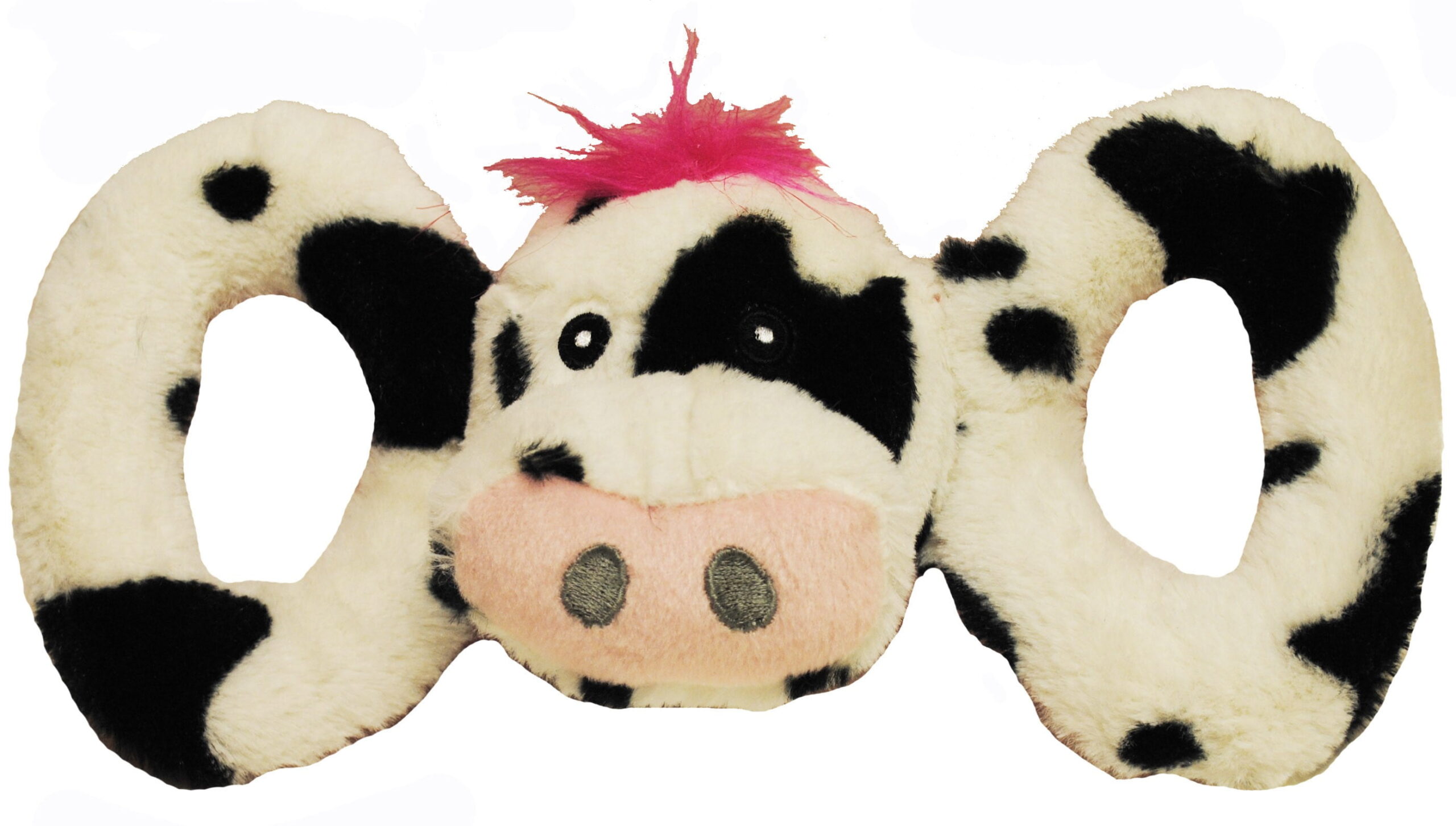 Jolly Pets Tug-a-Mal Squeaky Cow Dog Toy Large
