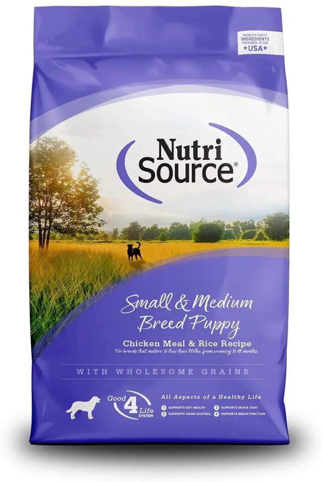 NutriSource Small & Medium Breed Chicken Meal & Rice Recipe 15Lb