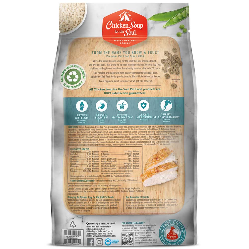 Chicken Soup for the Soul Senior Mature Chicken Turkey & Brown Rice Recipe Dry Dog Food
