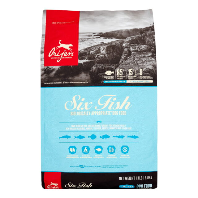 Orijen Six Fish Biologically Appropriate Fresh Fish & Sea Vegetables Dry Dog Food