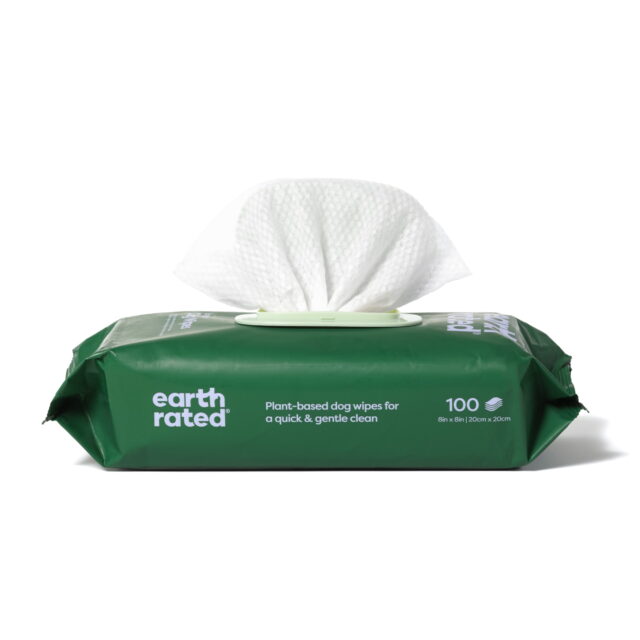 Earth Rated Thick Hypoallergenic Pet Grooming Wipes – Lavender Scent – 100ct