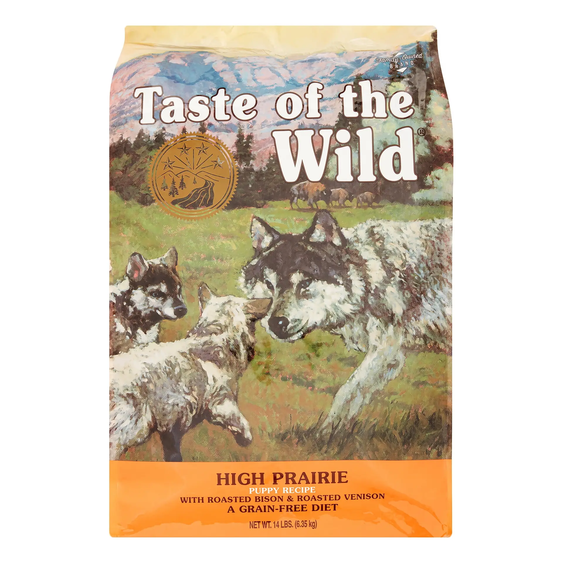 Taste of the Wild High Prairie Canine Grain-Free Recipe with Roasted Bison and Venison Dry Dog Food for Puppies, Made with High Protein from Real Meat and Guaranteed Nutrients and Probiotics