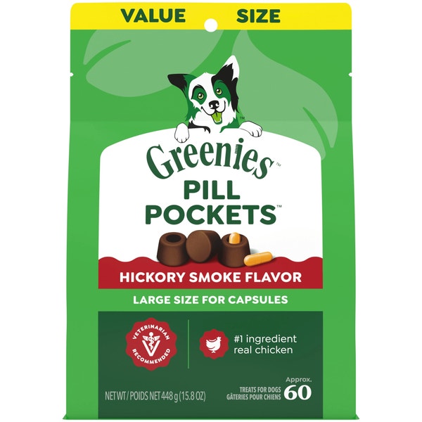 Greenies Pill Pockets Hickory Smoke Flavor Capsule Size 15.8oz