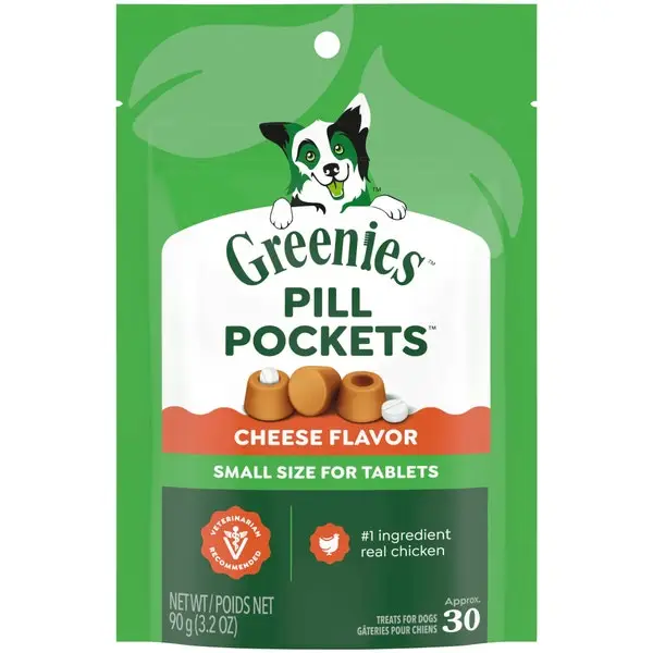 Greenies Pill Pockets Cheese Flavor Tablet Size 3.2oz