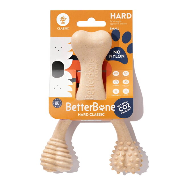 BetterBone Soft Beef Nylon Free Dog Bone Chew Toy – S: BPA-Free, Chip-Resistant, All Ages