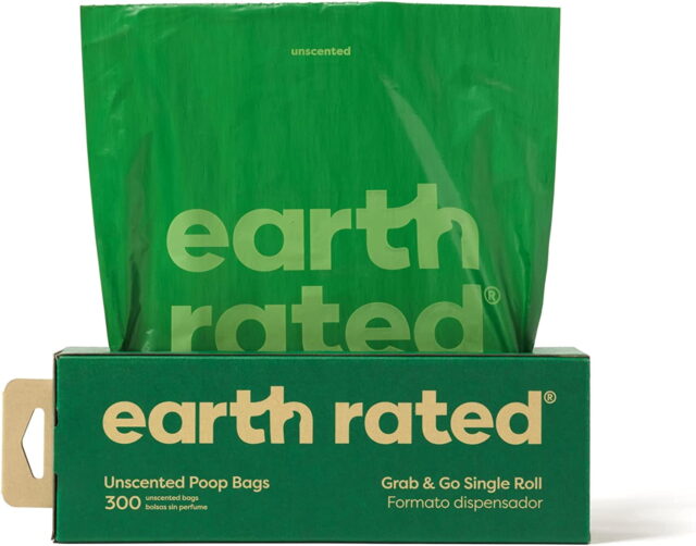 Earth Rated Unscented Large Single Roll Waste Dog Disposal Bags – 300ct