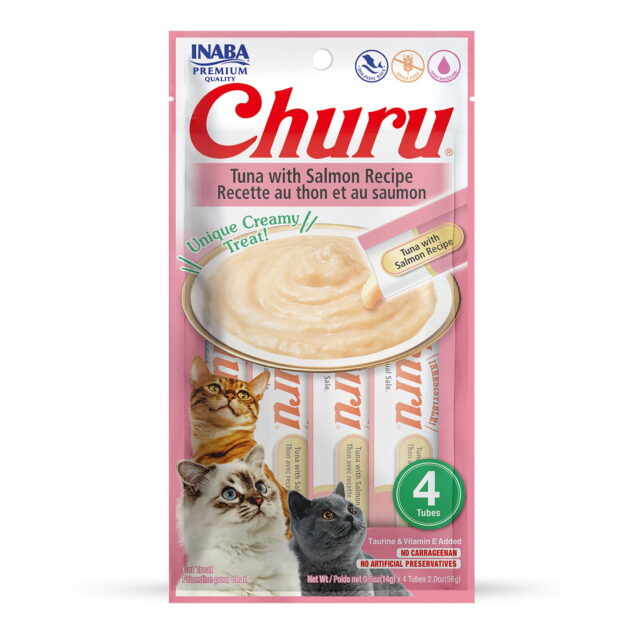 Churu Tuna & Salmon Lickable Purée Cat Treat
