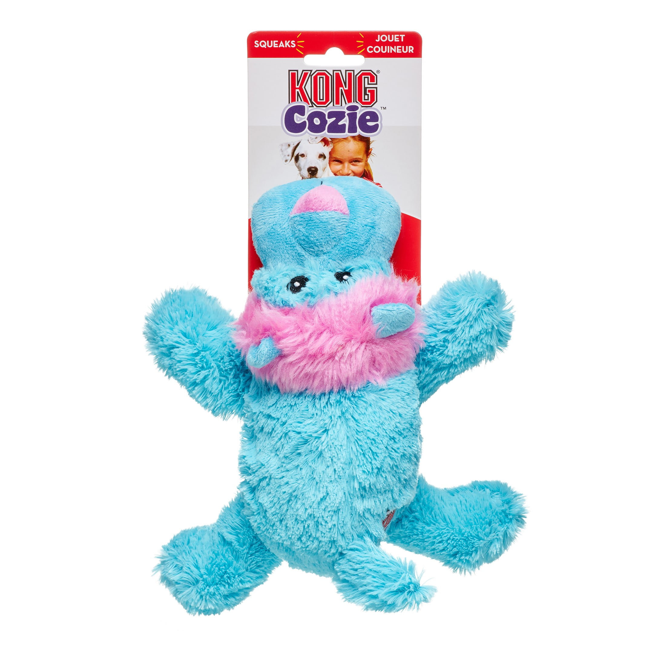 KONG Cozie King the Purple Haired Plush Lion Dog Toy Medium