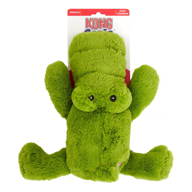 KONG Cozie Ali-Gator Plush Dog Toy Green Extra Large