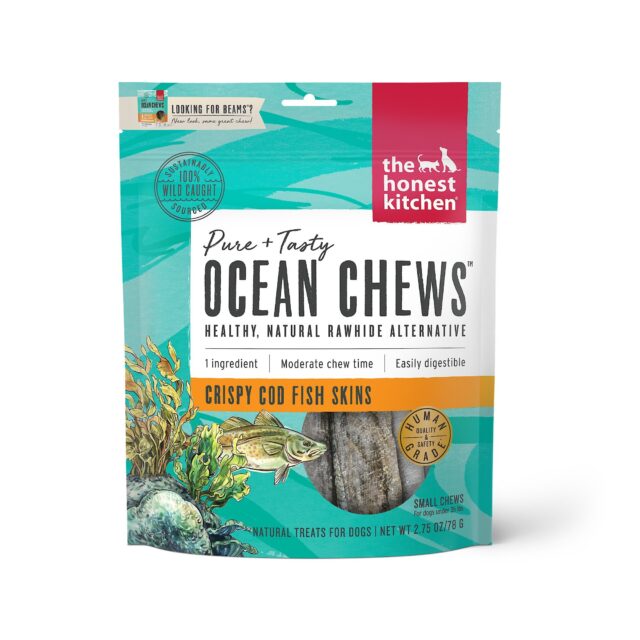Beams Ocean Chews Cod Fish Skins Dehydrated Dog Treats