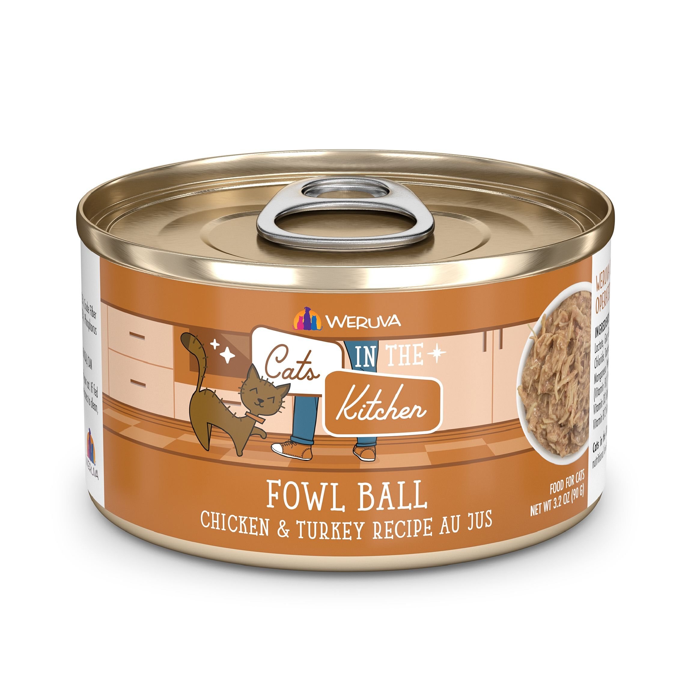 Cats in the Kitchen Fowl Ball Chicken & Turkey Au Jus Canned Cat Food