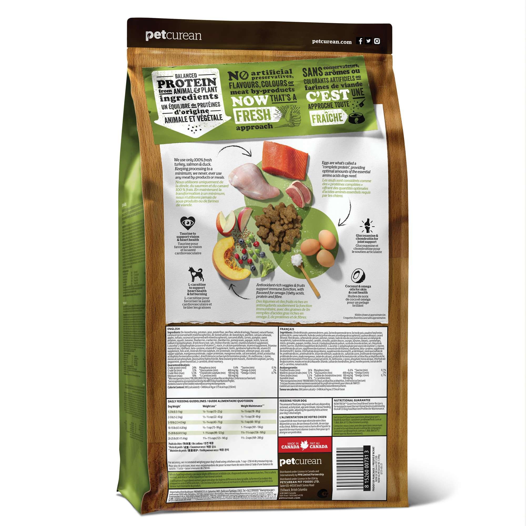 Petcurean Now! Fresh Grain Free Small Breed Senior Dry Dog Food