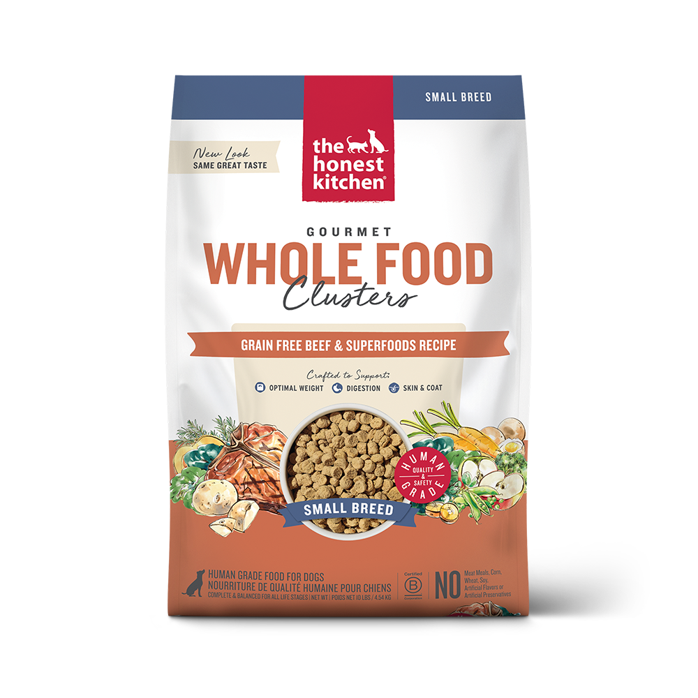 The Honest Kitchen Whole Food Clusters Grain Free Beef Dry Dog Food for Small Breeds