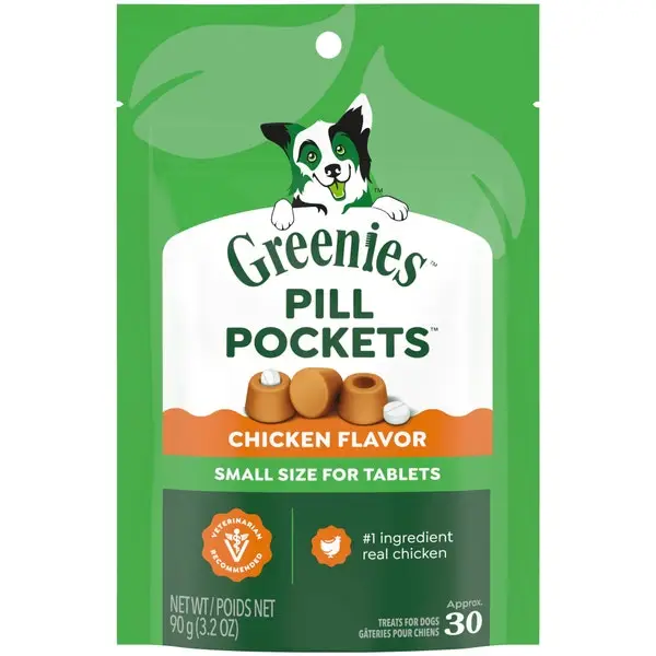 Greenies Pill Pockets Chicken Flavor Tablet Size 3.2oz