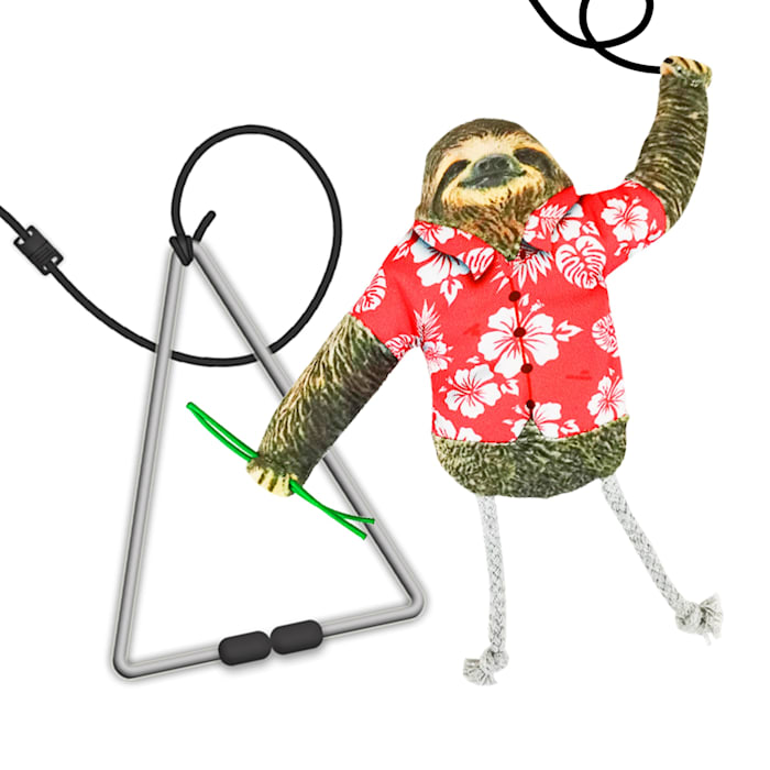 Meowijuana Jump ‘n’ Jamb Get Wild Sloth Cat Toy, Small