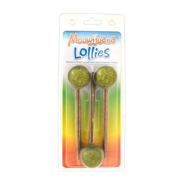 Meowijuana Lollies and Silvervine Sticks With Catnip Cat Toy, Small
