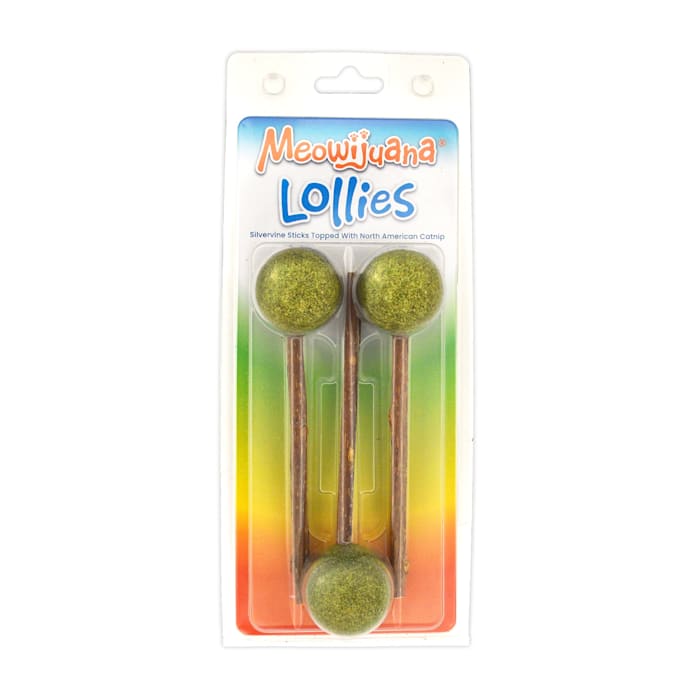 Meowijuana Lollies and Silvervine Sticks With Catnip Cat Toy, Small