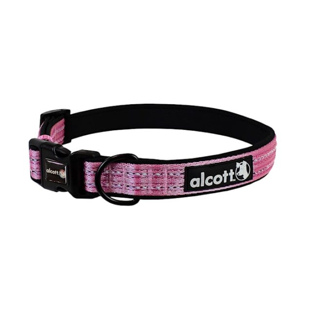alcott Adventure Dog Collar, Pink, Large