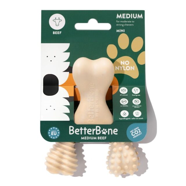 BetterBone Blue Standard Inc Medium Mini Beef Dog Toy, X-Small