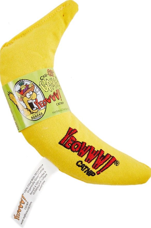 YEOWWW Catnip Banana Pure Organic Leaf and Flowertop Cat and Kitten Toy