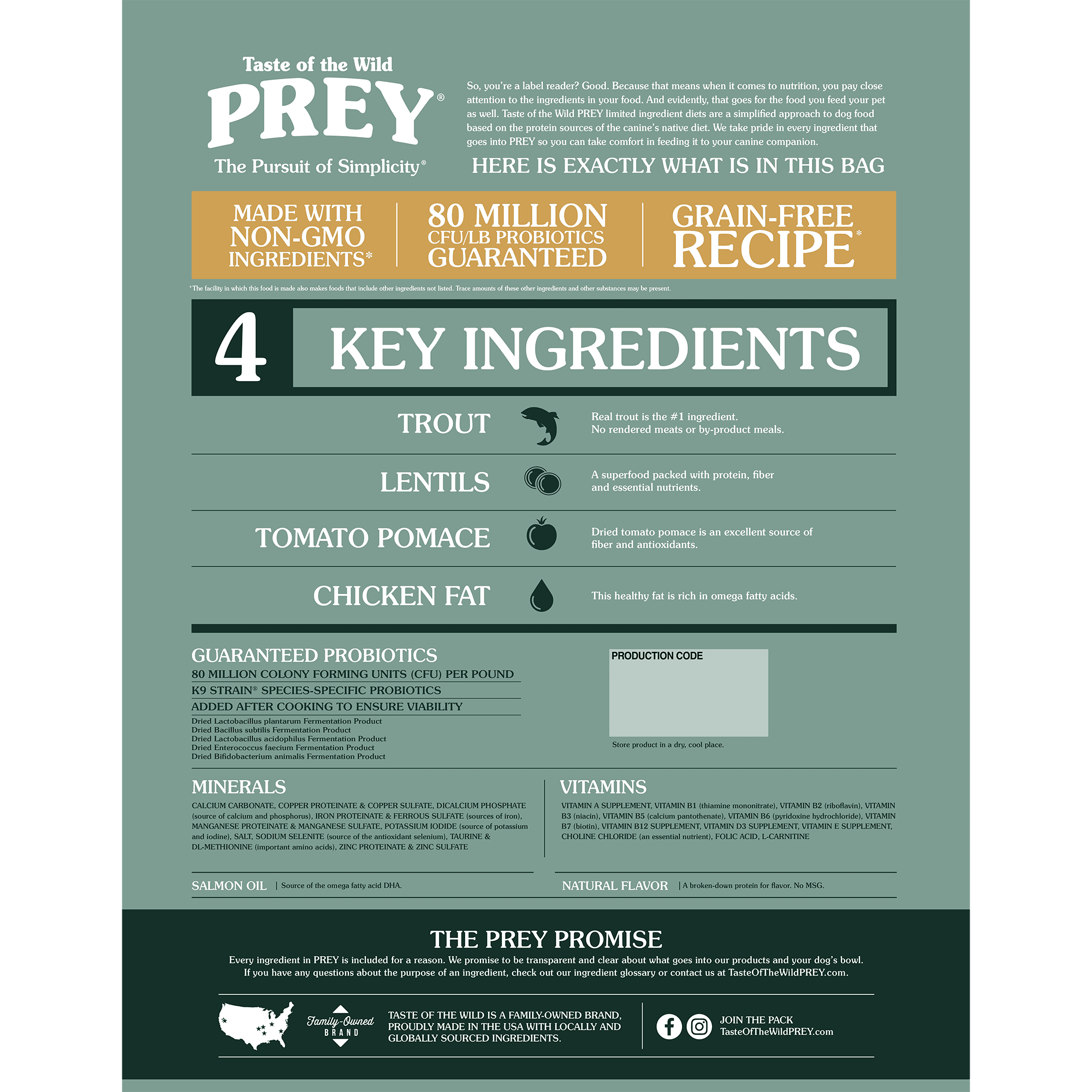Taste of the Wild PREY Trout Limited Ingredient Grain-Free Dry Dog Food