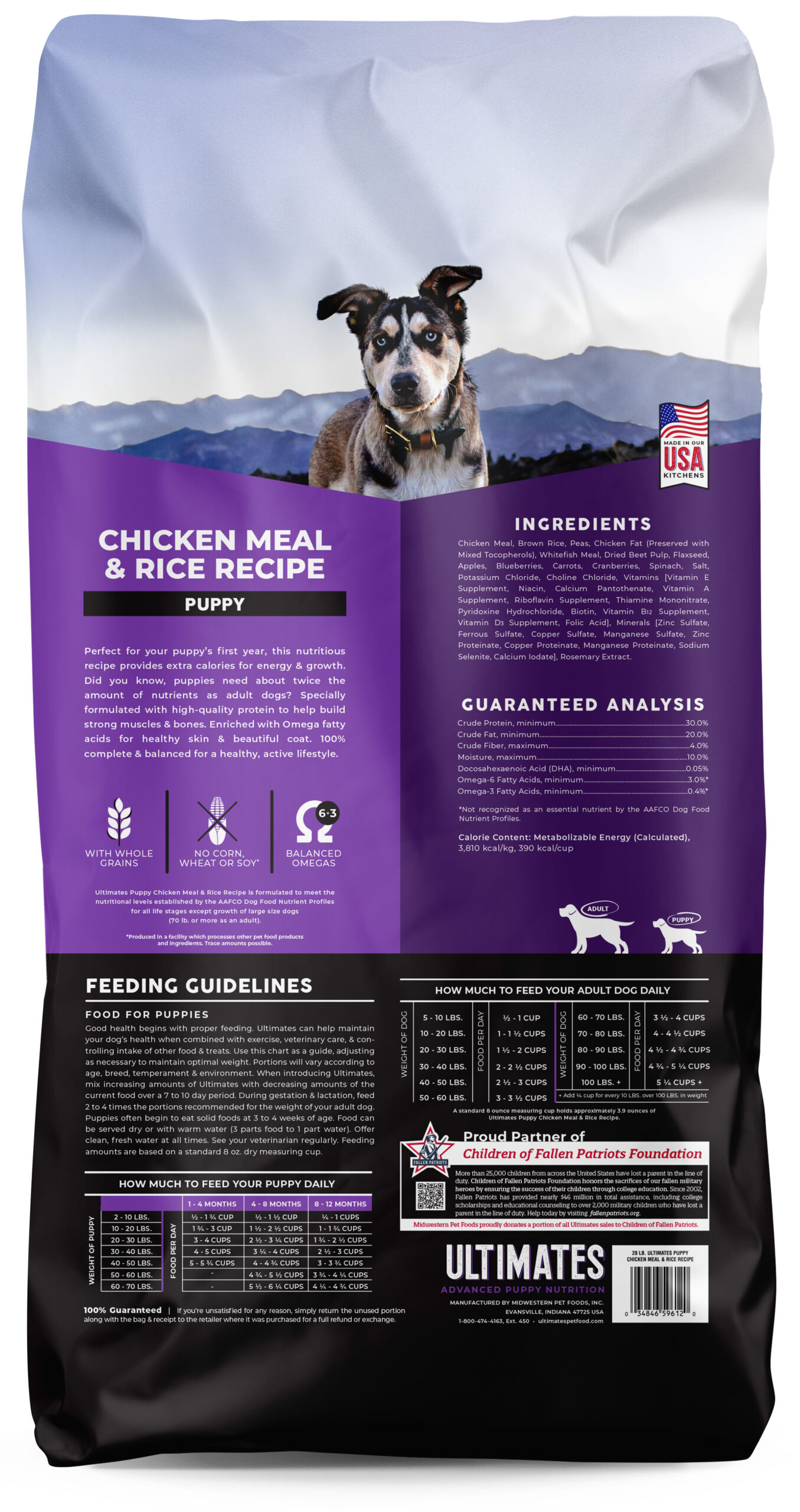 Pro Pac Ultimates Puppy Chicken Meal & Brown Rice Dry Dog Food