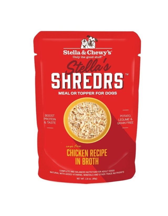 Stella’s Shredrs Cage-Free Chicken in Broth Wet Dog Food