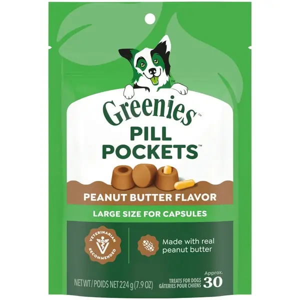 Greenies Pill Pockets Peanut Butter Flavor Capsule Size 7.9oz