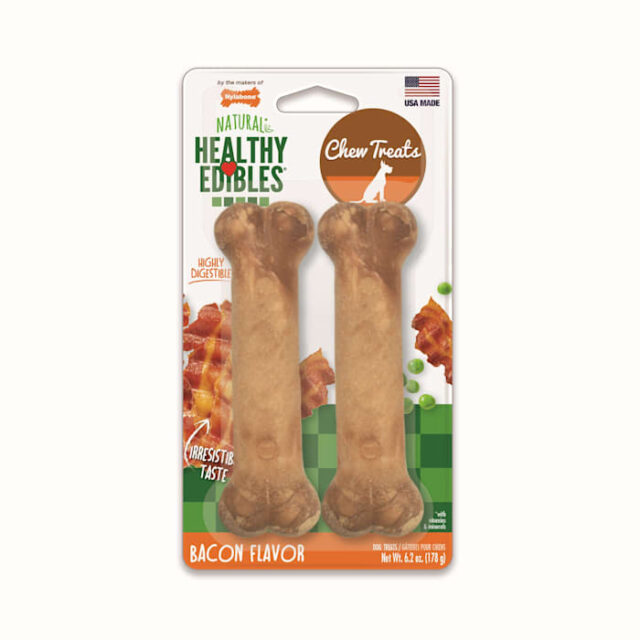 Nylabone HE Bacon Bone 2pk WOLF