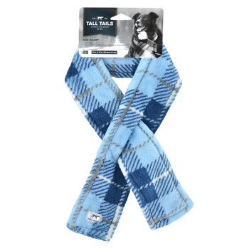 Tall Tails Blu Plaid Scarf SM