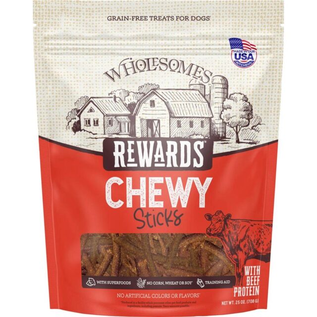 Wholesomes Chewy Sticks Beef 25z