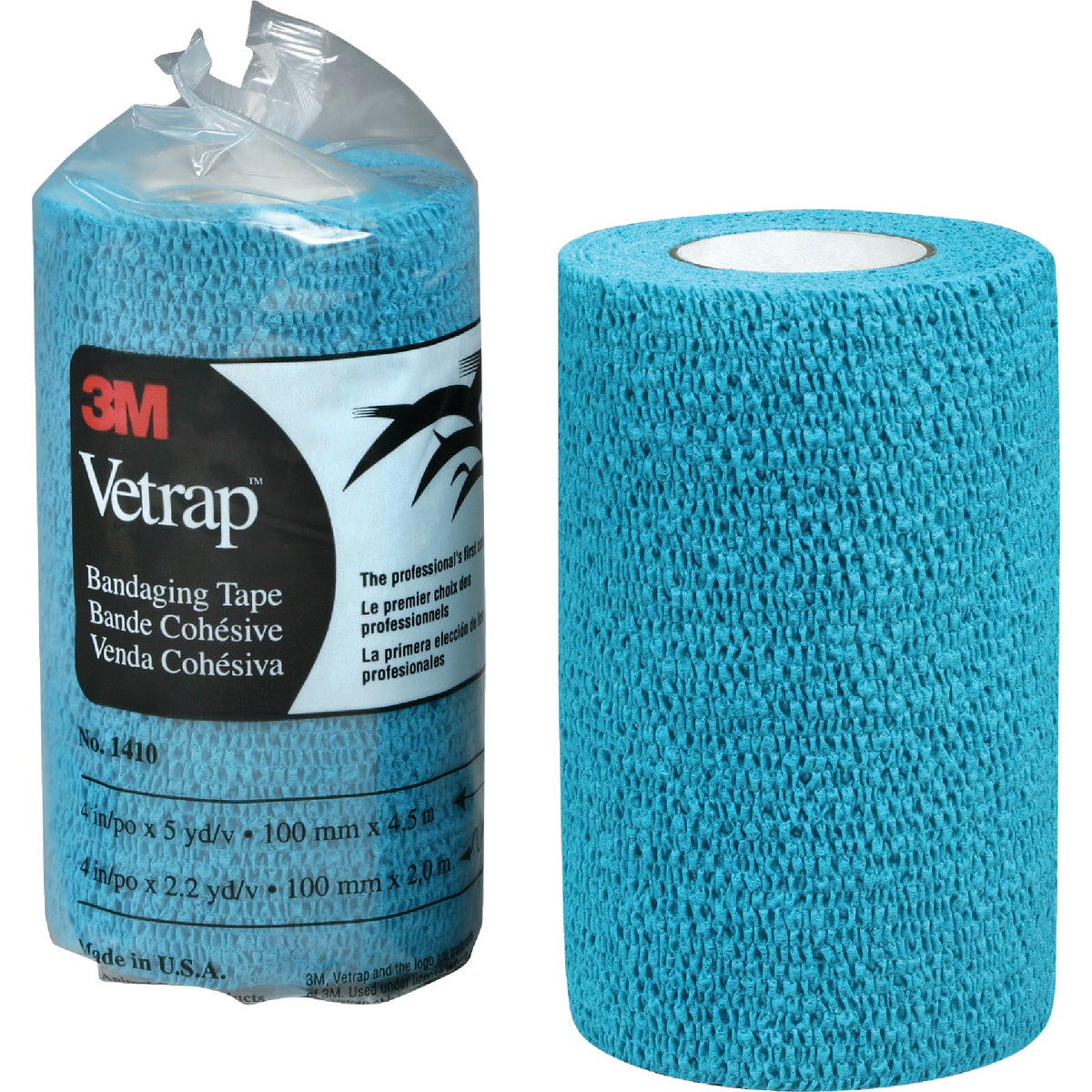 3M Vetrap Single Roll Bandaging Tape 4-Inches X 5-Yards