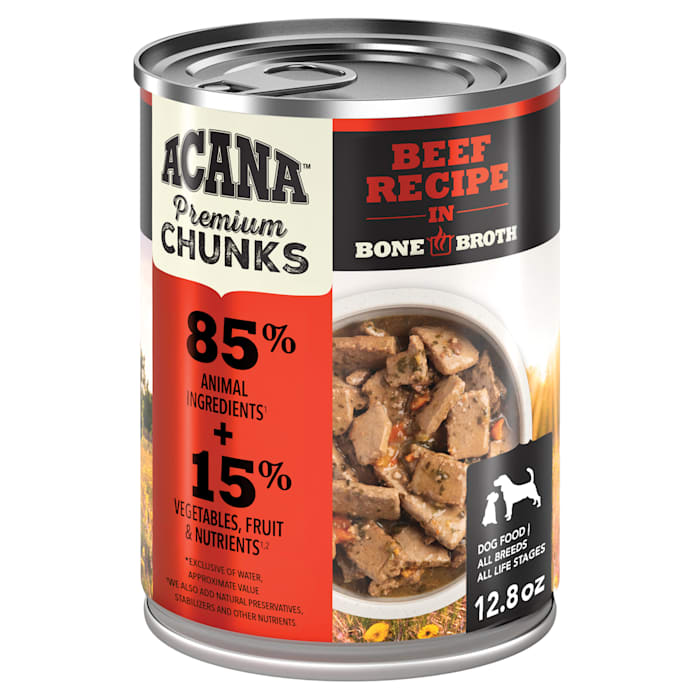 Acana Premium Chunks Beef Recipe in Bone Broth 12.8oz