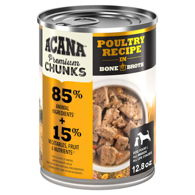 Acana Premium Chunks Poultry Recipe in Bone Broth 12.8oz