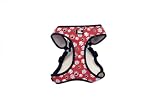 Ribbon Harness Red/Blue Paws SM