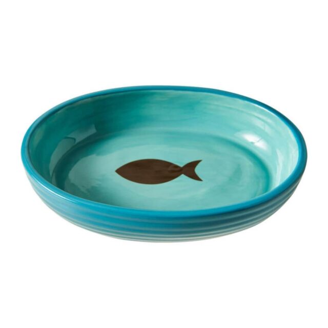 Spot Elegance Cat Bowl Aqua 6in